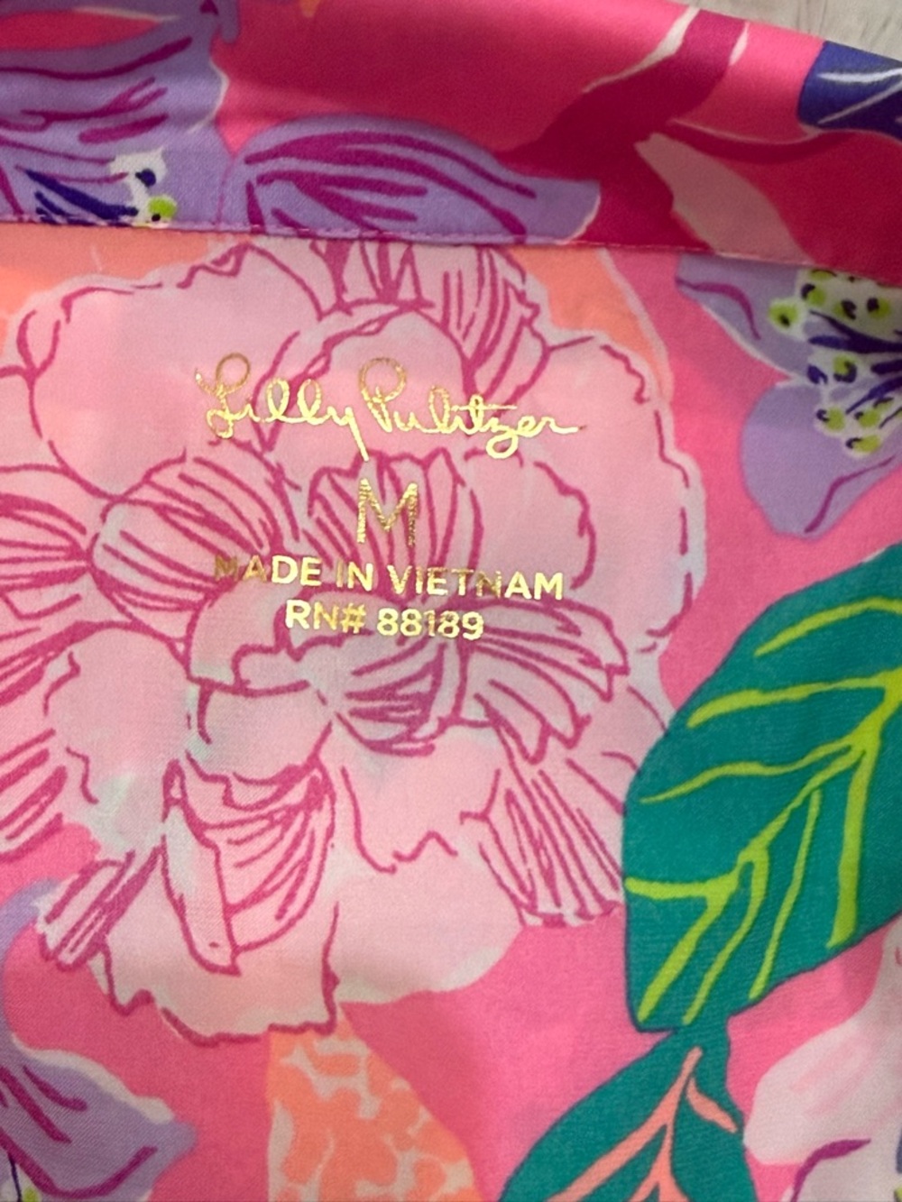 Lilly Pulitzer Teagan PJ Woven SS Top size Medium - Picture 2 of 8